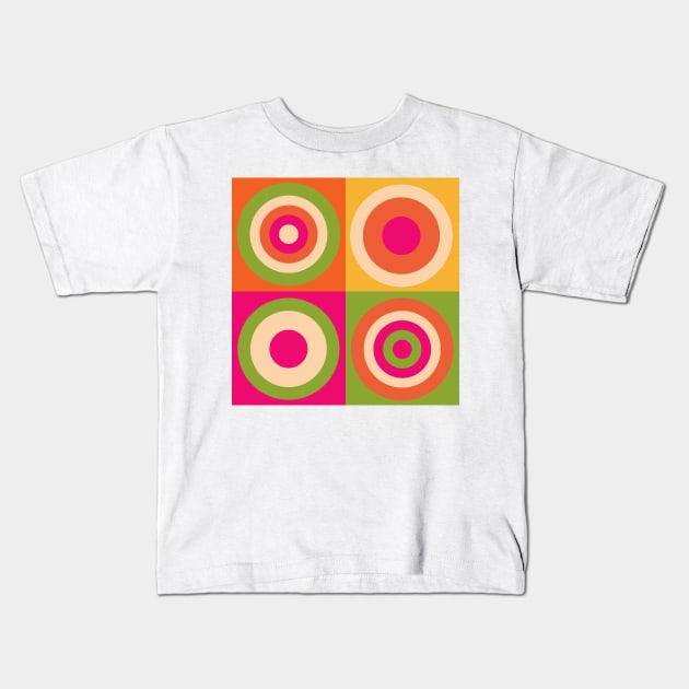 Geometric Bright Kids T-Shirt by JDoughtyDesigns